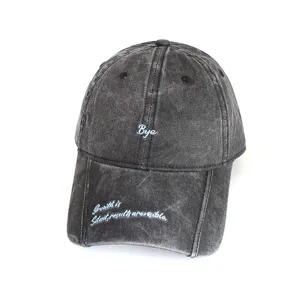 Casquette de baseball vintage lavée avec broderie, chapeau de soleil unisexe décontracté.
