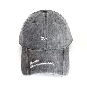 Casquette de baseball brodee lavee vintage avec lettres pour protection solaire