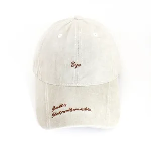 Casquette de baseball en coton lavée vintage avec broderie, casquette de soleil unisexe.