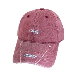 Casquette de baseball en coton lavé vintage avec broderie élégante pour hommes et femmes.