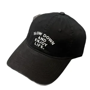 Gorra de béisbol negra unisex con bordado blanco sombrero de sol informal deportivo