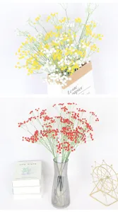 Kunstmatige gipskruid bloemen boeket voor thuis huwelijk decoratie, plastic nep bloemen.