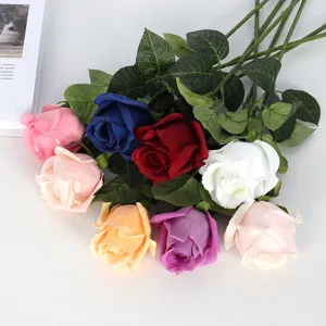 Fiore di Rosa Artificiale Tocco Idratante Panno di Seta Steli di Rosa per Decorazione Casa Matrimonio Festa San Valentino