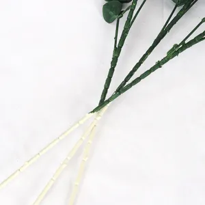 Artificial eucalyptus plant branch plastic greenery for home wedding decoration.