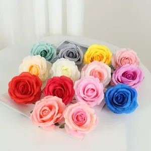 Têtes de roses artificielles en vrac fausses fleurs pour mariage fête décoration bricolage