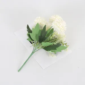 Bouquet de fleurs artificielles chrysanthème pissenlit blanc fausses fleurs déco maison jardin