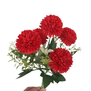 Bouquet de fleurs artificielles chrysanthème pour décoration maison jardin et bricolage.