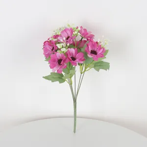 Artificial daisy flower bouquet 12 heads fake flowers home decor wedding floral arrangement