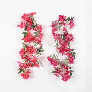 Artificial bougainvillea vine hanging flowers for home balcony garden room decor.