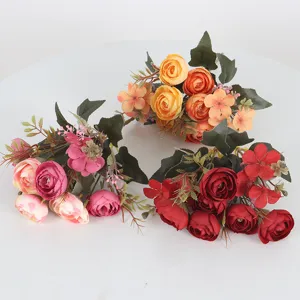 mazzi di fiori di camelia artificiali piante finte per la casa hotel giardino decoro