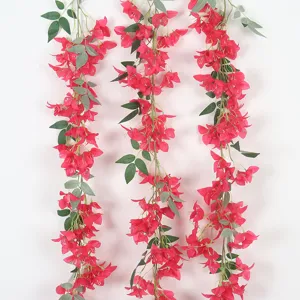 Artificial bougainvillea hanging vine fake flowers for home balcony garden wall decor wholesale