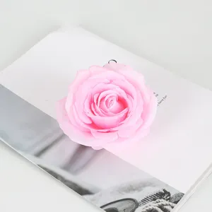 Têtes de roses artificiales roses pour mariage, loisirs créatifs et arrangements floraux à la maison.