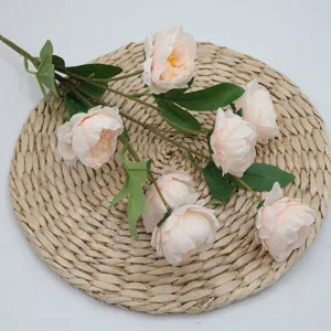 Pivoines artificielles à 6 têtes élégantes pour décoration de mariage et accessoires photo
