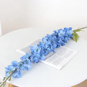 Fleur artificielle bleue de delphinium jacinthe pour décoration de mariage à la maison.