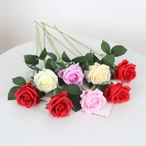 Alta Simulazione Tessuto di Seta Parigi Avalanche Rosa Fiore Artificiale per San Valentino Matrimonio Casa Decorazione Romantico Fiore Finto Stelo Singolo