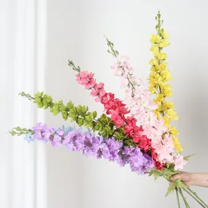 Fleurs artificielles de delphinium et jacinthe pour décoration de mariage et maison.
