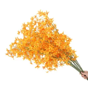 Artificial Oncidium orchid faux flowers bouquet for wedding arch party and home decor