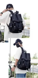 Herren lässiger Rucksack große Kapazität stilvolle Campus Laptoptasche Alltagsrucksack