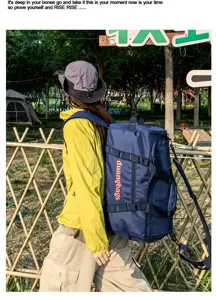 Professional large capacity outdoor camping storage bag with backpack straps for travel