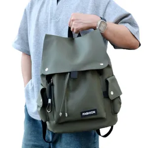 Herren minimalistischer Freizeitrucksack grosse Kapazitat Stoff Schultasche fur Reisen