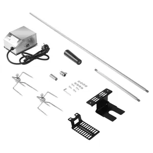 Kit de rôtissoire électrique complet avec moteur, broches, fourchettes et supports