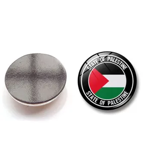 Calamita frigorifero vetro bandiera Palestina 25mm rotonda adesivo magnetico casa decor