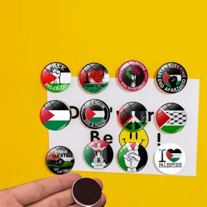 Magnete da Frigo in Vetro di Cristallo Palestina Modello Bandiera Pugno Forma di Cuore Adesivo Magnetico per Lavagna Decorazione Casa Ufficio