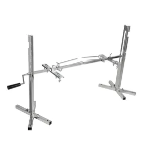 Edelstahl Spießbraten Grill manuell BBQ Outdoor Lammbräter Drehspieß Grillgestell Ständer