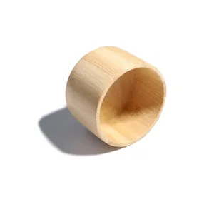 Natürlicher Bambus Holz runder Behälter Tasse Aufbewahrung minimalistisches Werkzeug.