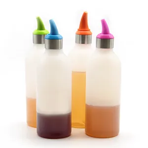 Japanese style squeeze sauce bottle set for kitchen condiment ketchup and oil dispenser