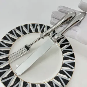 Luxury 304 stainless steel knife and fork set with elegant gourd handle design