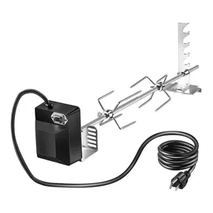 Automatischer elektrischer BBQ Grillspieß mit Edelstahldorn und starkem Motor.
