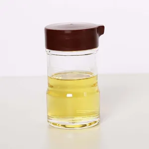 Transparent acrylic oil dispenser bottle with brown lid for kitchen and restaurant use