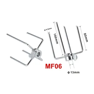 Detailed dimensions and specifications of stainless steel rotisserie forks for BBQ