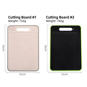 Multifunctional double-sided defrosting cutting board with built-in sharpener, 36x25cm.