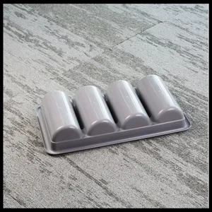 Grey plastic 4-compartment kitchen cutlery storage tray tableware organizer for dining room