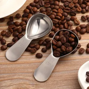 Lot de 2 cuillères doseuses à café en acier inoxydable 304 avec graduation 15ml
