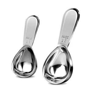 Lot de cuillères à mesurer en acier inoxydable 304 15ml 30ml pour café pâtisserie