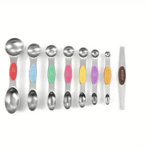 Set completo di cucchiai dosatori magnetici in acciaio inox con livellatore per cotture precise