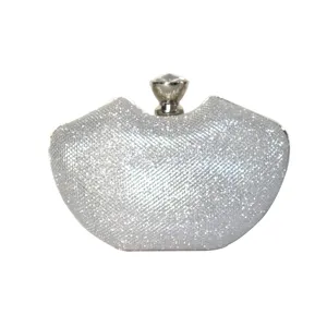 Sac de Soirée Élégant en Acrylique pour Femmes Pochette Scintillante Avec Bandoulière Chaîne Trapèze Rigide Fermoir pour Banquet Fête