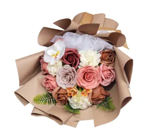 Artificial soap flower bouquet rose carnation gift for teachers day graduation valentine