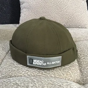 Army green docker cap retro rolling cuff sailor hat casual streetwear hip hop hat cool skullcap hat