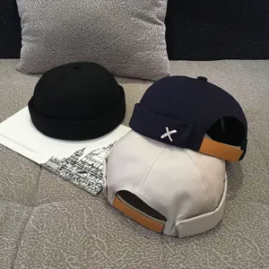 Summer Docker Cap Unisex Solid Color Retro Miki Hat Streetwear Casual Roll Watch Caps