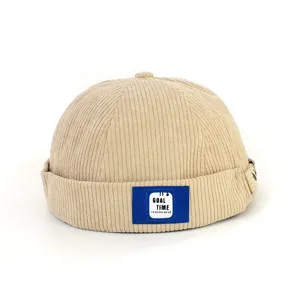 Casual Μόδα Καπέλο Docker από Corduroy Ρετρό Hip Hop Χωρίς Γείσο για Άνδρες και Γυναίκες