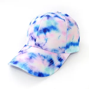 Tie-dye baseball cap for outdoor sun protection casual stylish summer daily wear trendy hat.
