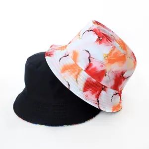 Chapeau bob reversible imprime numerique pour femme homme printemps protection solaire