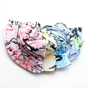 Reversible bucket hat for men and women, trendy streetwear sun protection hat summer