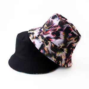 Close-up detail showing the reversible design with abstract fluid print and solid black.