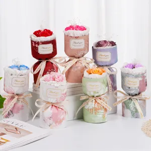 Mini ramo de rosas de jabón artificial regalo para San Valentín y día del maestro