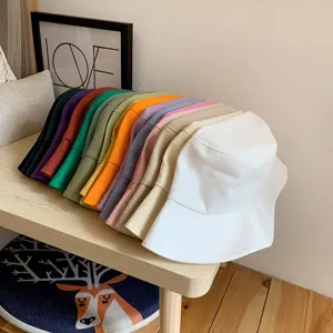 Minimalist Japanese style bucket hats in multiple colors for sun protection